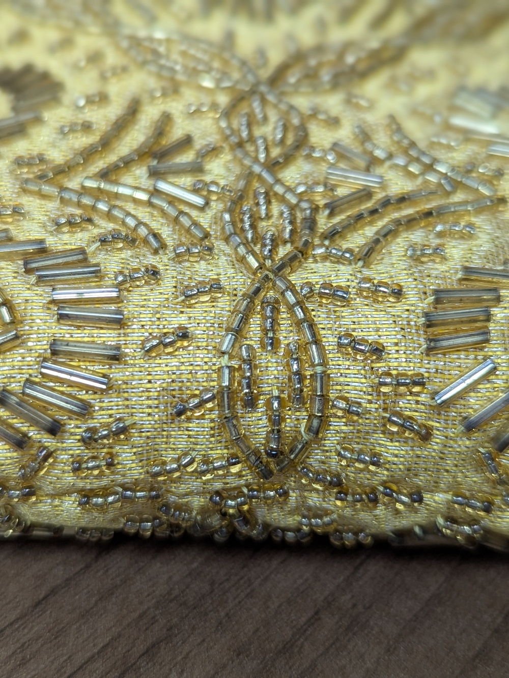 Vintage Gold Beaded Evening Crossbody Bag - Picture 3 of 4